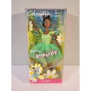 2000 Vintage  Barbie Flying Butterfly CHRISTIE Mattel 29346 NEW